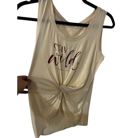 NWT Niyama Sol Stay Wild Cream tie tank size XS yoga lightweight - Picture 1 of 8